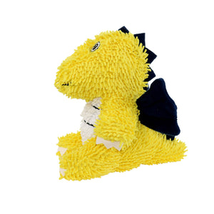 Yellow Medium Mighty Microfiber  Dragon Squeaky Dog Toy