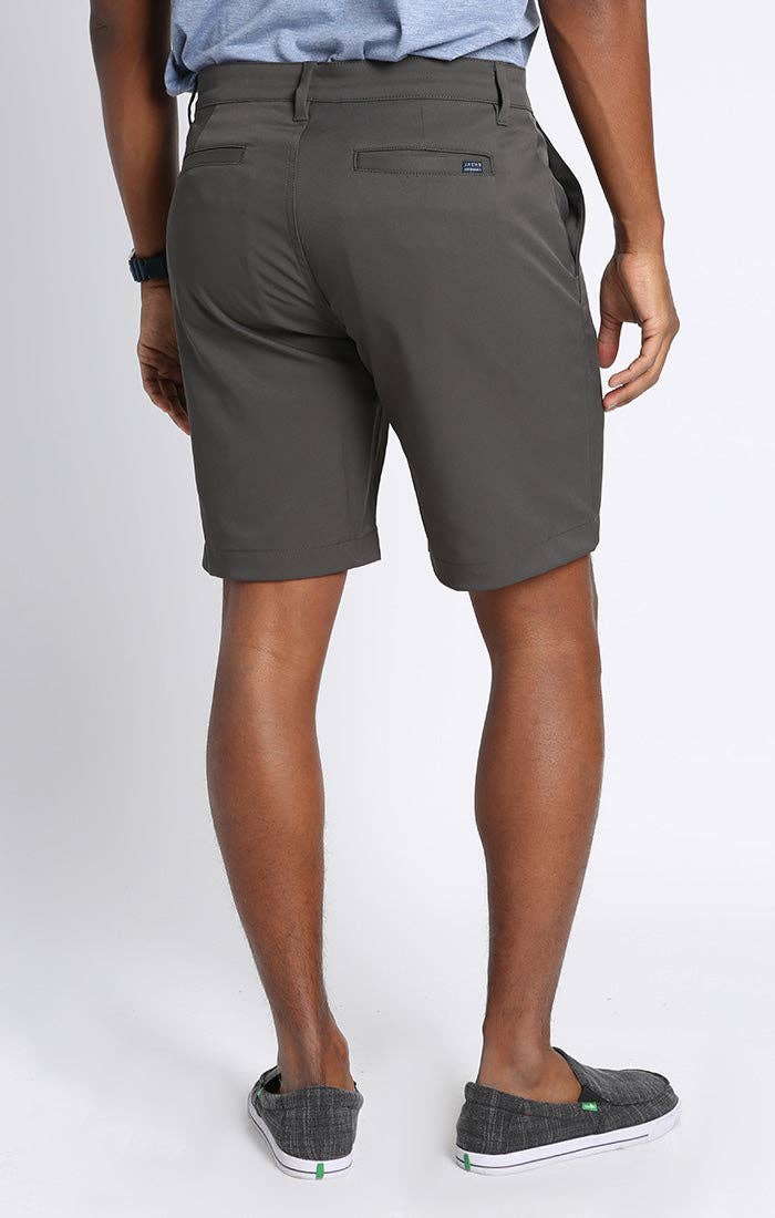 Dark Grey Poly Spandex Performance Tech Short