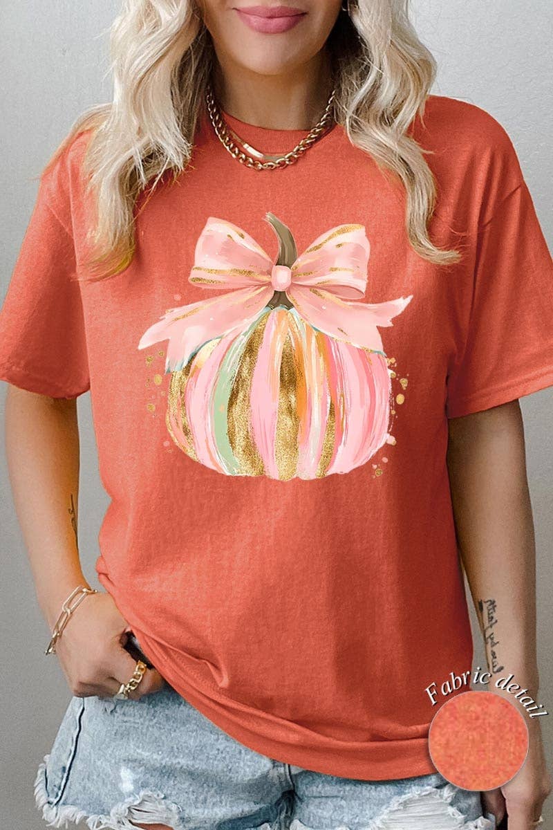 Pumpkin Graphic Cotton Tee