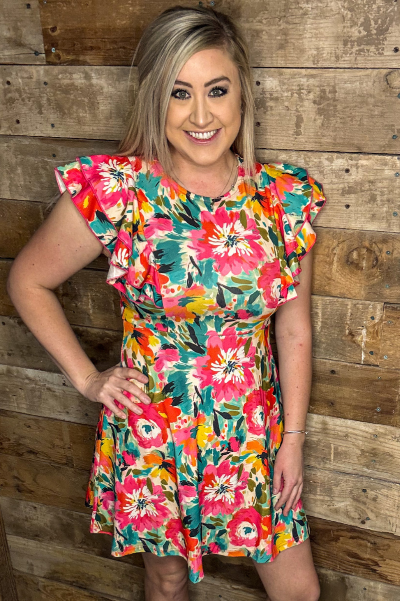 Floral print dress