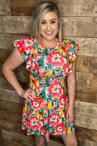Floral print dress