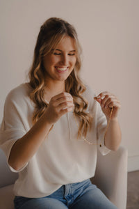 With you mini tag necklace Christian jewelry