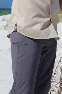 Sharkskin Grey Stretch Fit Pants