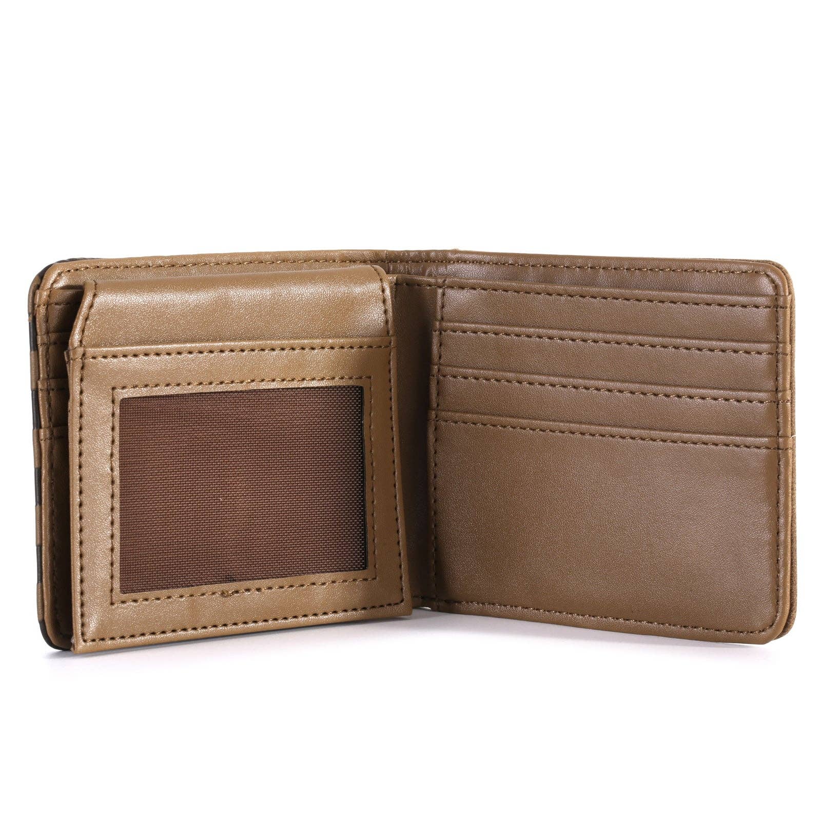 Montana West American Pride Men's Bifold PU Leather Wallet: Brown