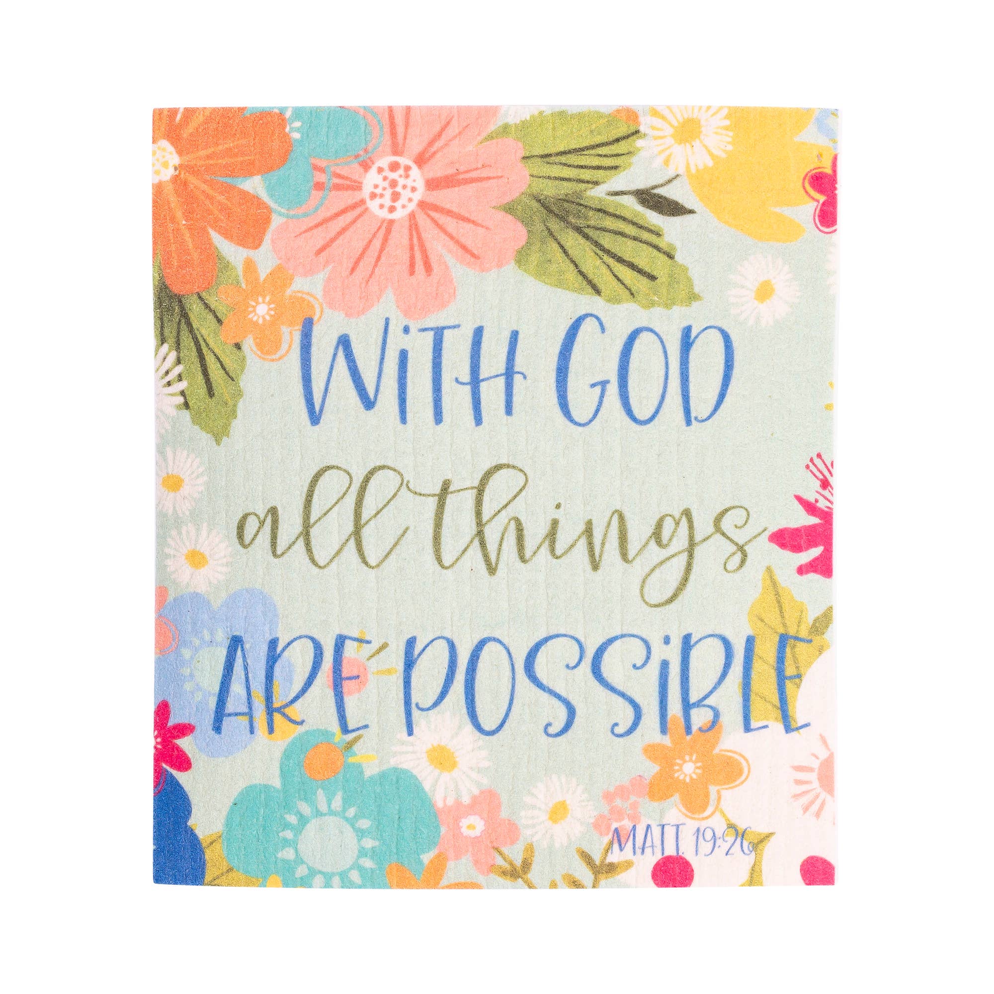 ECO Friendly Dishcloth Set: All Things Are Possible Matthew 19:26