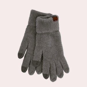 Plush chenille gloves