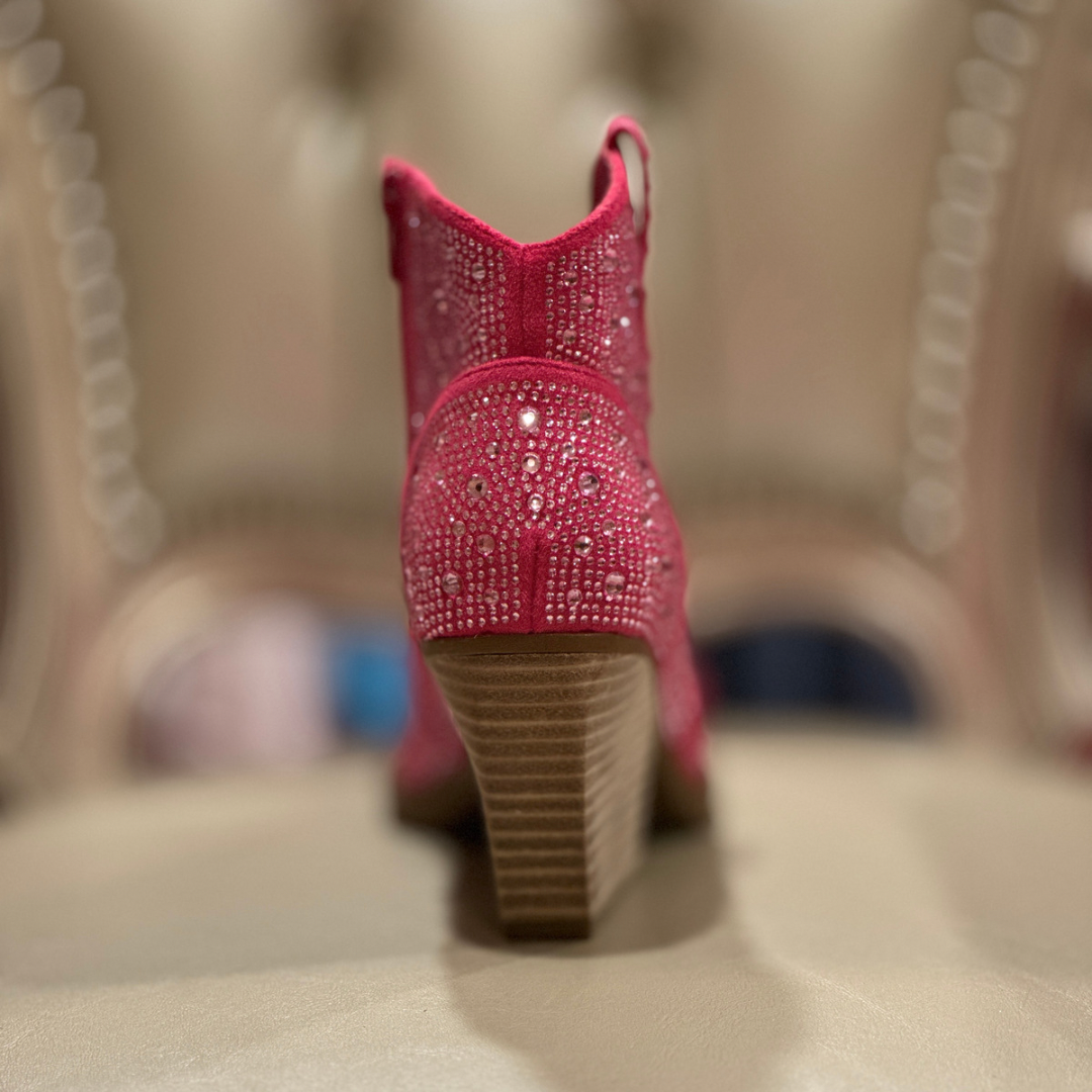 Pink western bling boot
