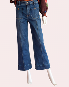 Risen high rise crop leg jeans