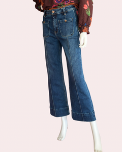 Risen high rise crop leg jeans