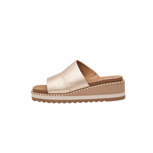 Light gold Ayama wedge sandals