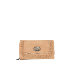 Montana West Tan Secretary Style Wallet