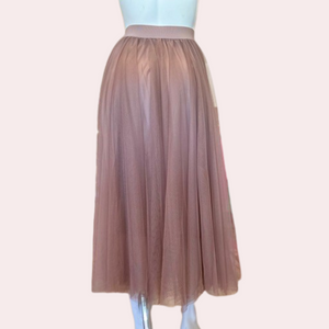 Rosewood tulle midi skirt