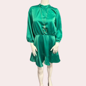 Kelly Green satin  dress