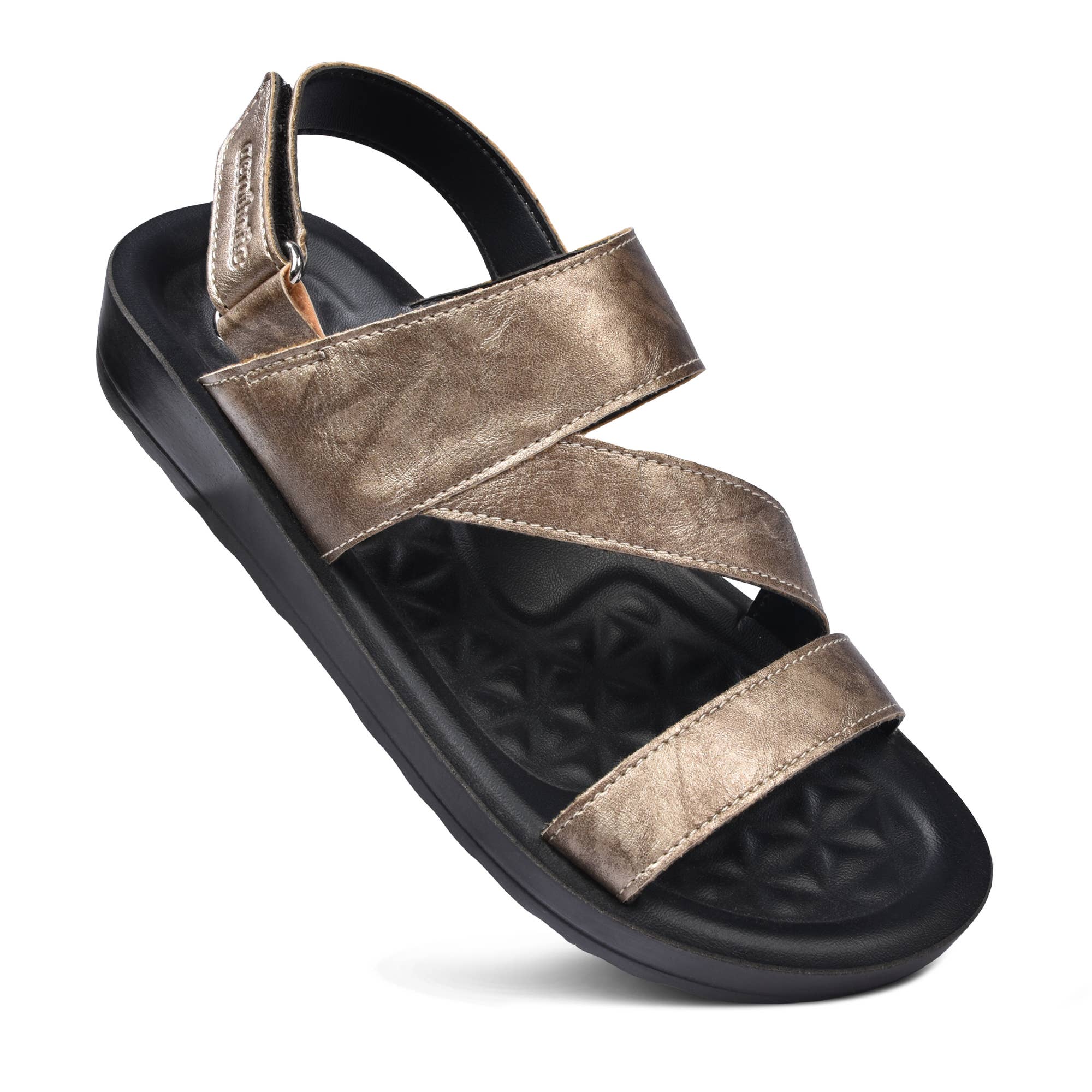 Gold  Open Toe Slingback Sandals