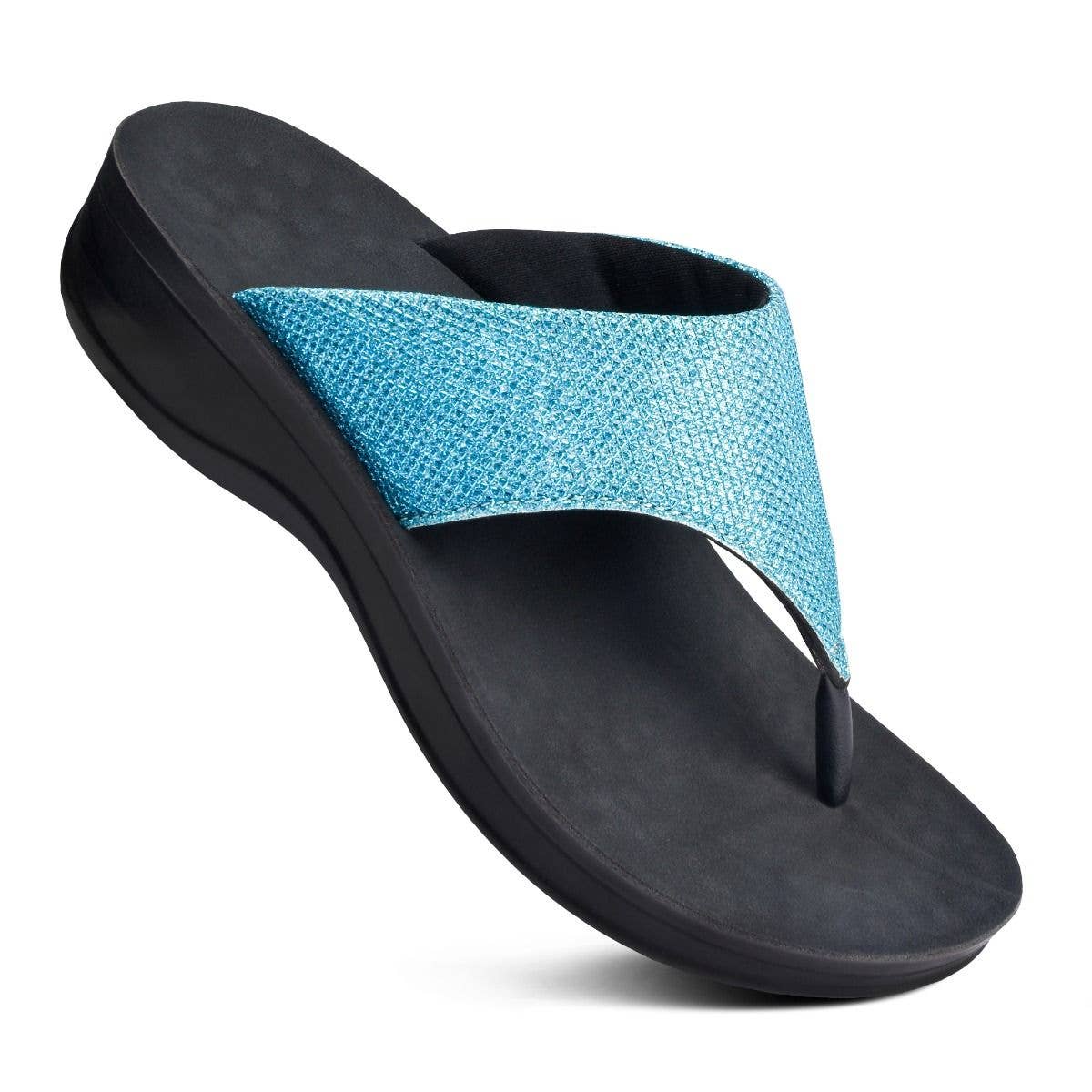 Blue Jewel Platform Sandals