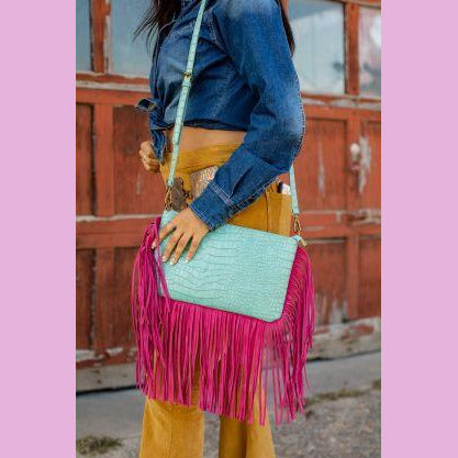 Unique Bohemian Fringe Crossbody Bag, Hmong Hill Tribe Embroidered Sling Bag  for Women, Ethnic Purse With Leather Strap BG0017-00-PIN - Etsy