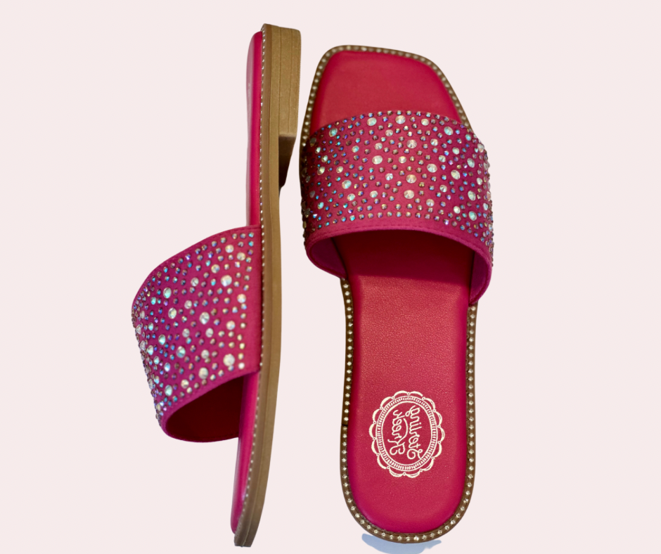 Pink sparkly sandal