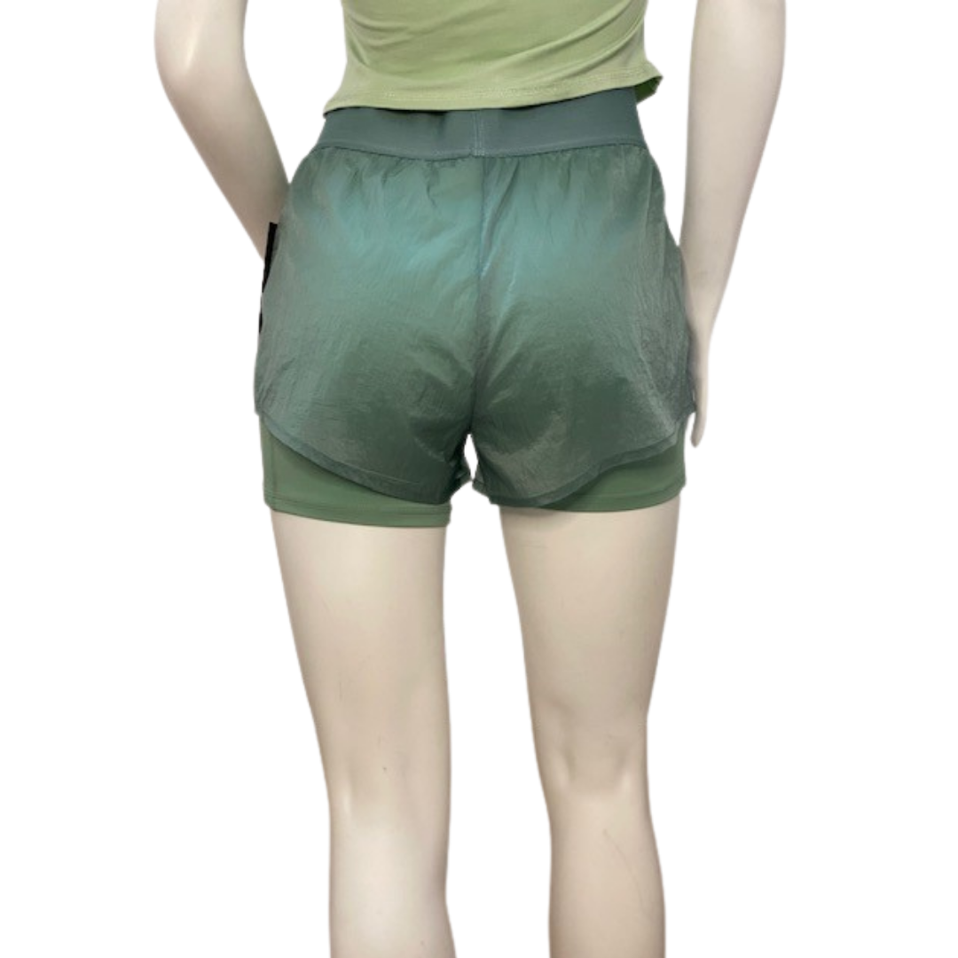Green 2-in-1 Nylon Shorts