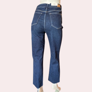 Judy Blue cropped straight leg jeans with side slit