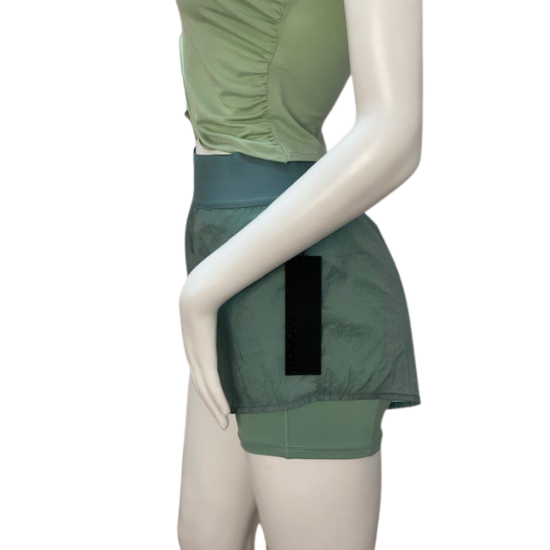 Green 2-in-1 Nylon Shorts