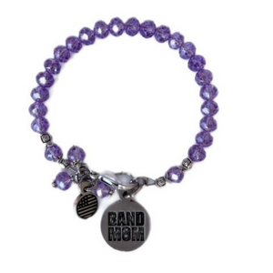 Band Mom Lavender Crystal Bracelet