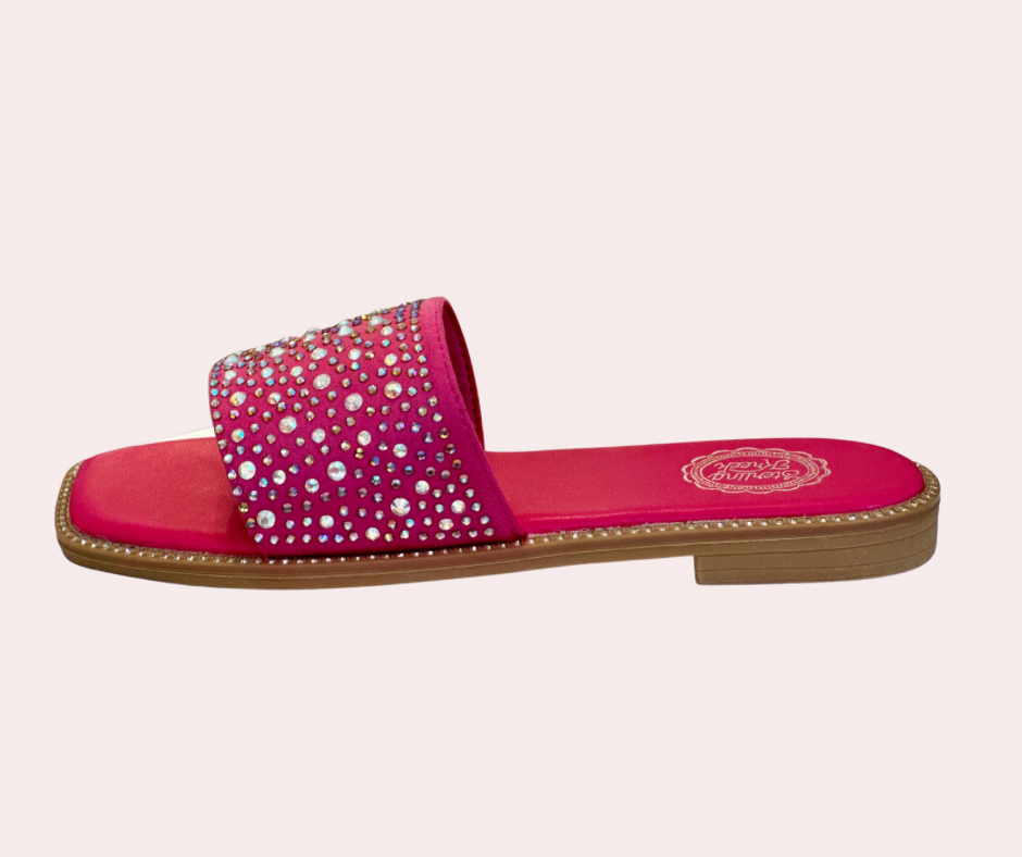 Pink sparkly sandal