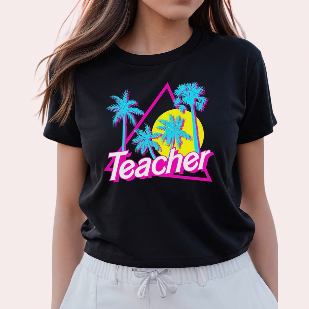 Malibu teacher graphic t-shirt