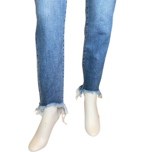Judy Blue high rise fringed pocket slim fit jeans