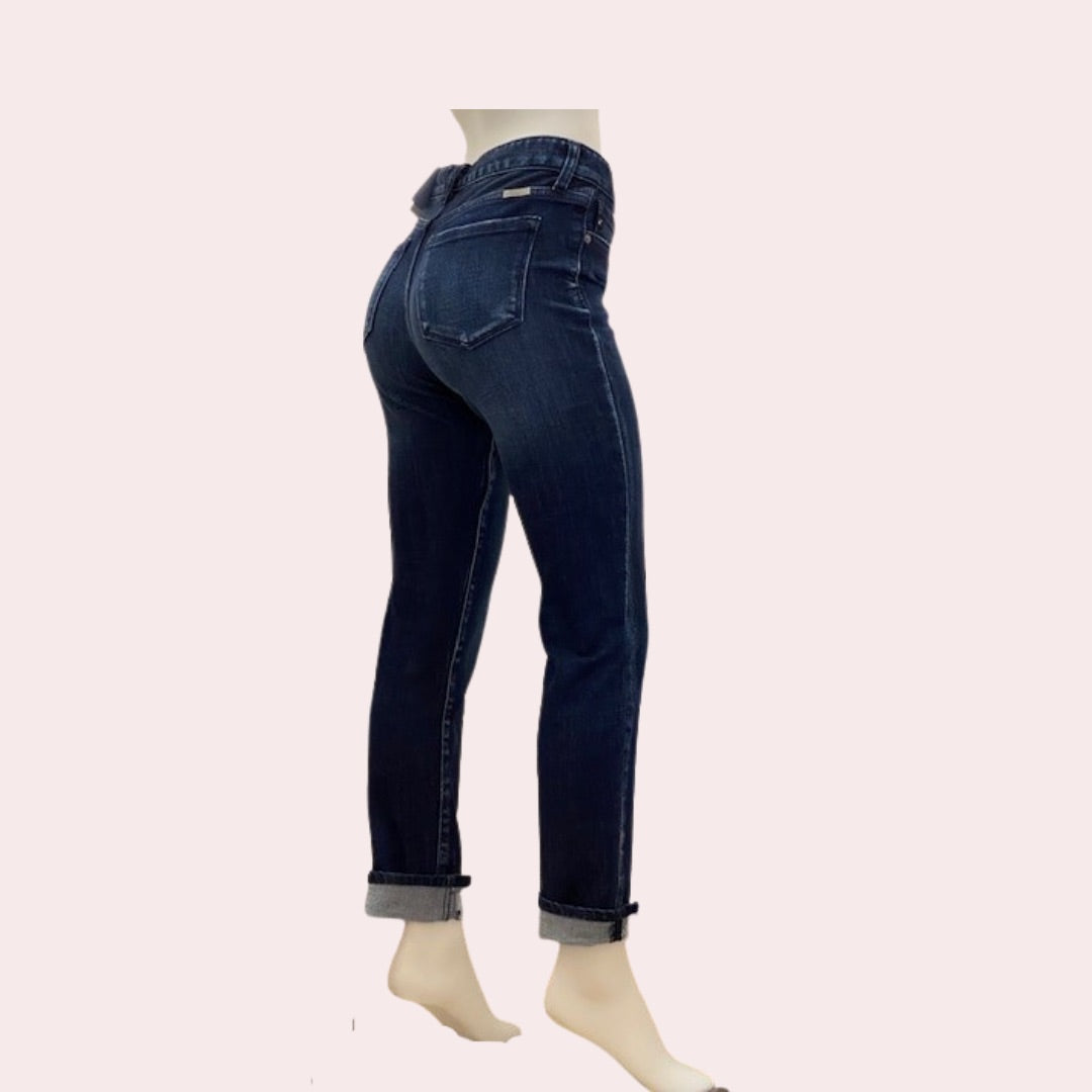 Kan Can mid rise straight leg jeans